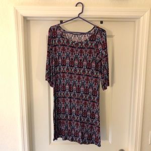 3/4 sleeve shift dress